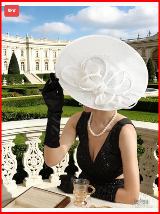 Elegant Women\'s Fascinator Hat with Flower Feathers Headband for Wedding Derby main image 7